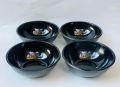 Black color Melamine Bowl 4 pcs Mesium size 7 inch. 
