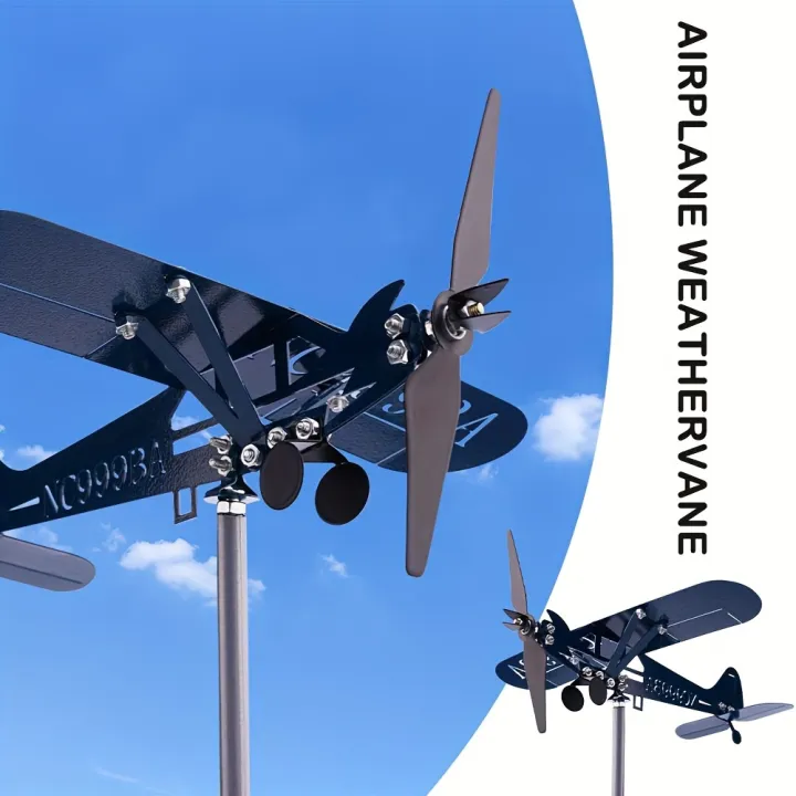 Metal%20Airplane%20Weathervane%203D%20Piper%20J3%20Cub%20Wind%20Spinner%20Windmill%20Garden%20Decor%20Home%20Outdoor%20Roof%20Plane%20Indicator%20Wind%20Direct%20P1C8%20-%20Image%202