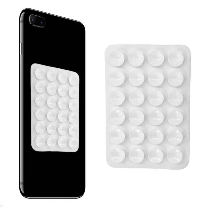 Double-Sided Silicone Suction Cup Mobile Holder | Non-Slip Adhesive Mount for Mirror, Glass, & Wall | Universal Suction Mat for , Samsung, Xiaomi | Hands-Free Video & TikTok Stand