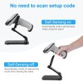 JRHC Wireless Barcode Scanner 1D Laser Handheld Bar Code Reader with Stand 2.4G Wireless USB Wired Connection Plug and Play. 