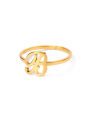 26 English Letter Initial Rings For Women Gold Color Adjustable Stainless Steel Ring Wedding Fashion Jewelry Best Friend .