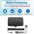 High Gain HDTV DTV Box DTV Antenna Booster Active Indoor Antenna Flat Design. 