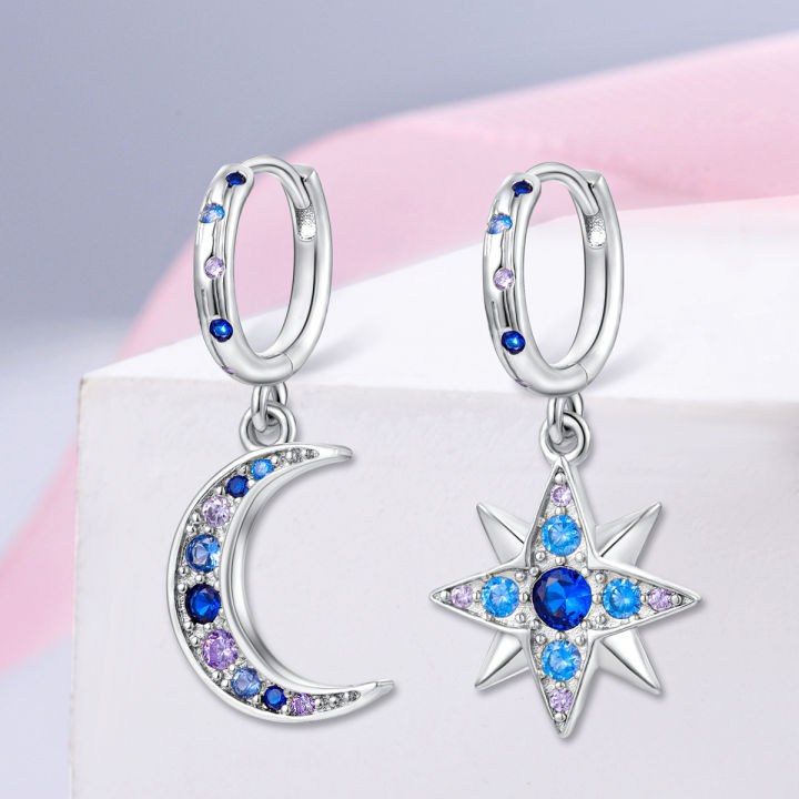 925%20Sterling%20Silver%20Moon%20Star%20Earrings%20For%20Women%20Minimalist%20Cute%20Dangle%20Earrings%20Bohemian%20Daily%20Wear%20Jewelry%20-%20Image%202
