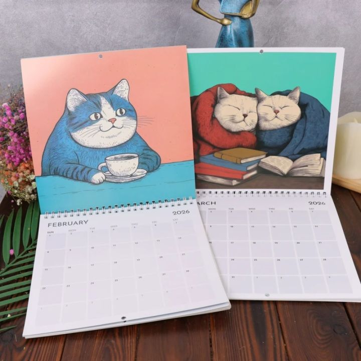 2026%20Cute%20Cat%20Wall%20Calendar%2012%20Monthly%20Hanging%20Calendar%20Family%20Planner%20Organizer%20Home%20Decor%20-%20Image%205