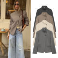 Women's Autumn Blazers Blouse 2026 New Fashion Young Women's Elegant Travel Holiday Jackets Spring Street Sarm Blazers Jackets.