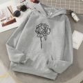SKETCHED FLOWERS Tag Print Kangaroo Hoodie huddy Pocket Drawstring Casual Pullover Hodie Clothing Long Sleeves Export Quality Huddie Winter Wear Smart Fit Hoody For Men Boys and Women Girls. 