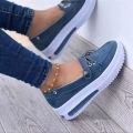 New Style Women Wedges Platform Sneakers Female Summer Lace-up Sport Shoes Ladies Comfort Casual Shoes Zapatillas Mujer 1712. 