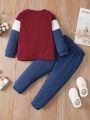 Winter Newborn Infant Baby Boy Long Sleeve Knitted    Soft  Waffle  Letter Casual Fashion Baby Clothing. 
