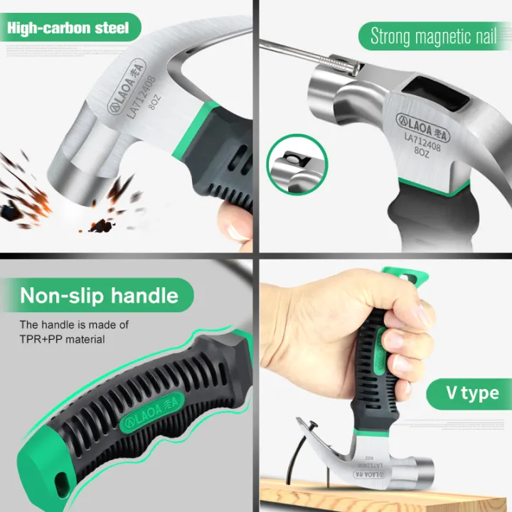 LAOA%20Mini%20Claw%20Hammer%208OZ%20Nail%20Hammer%20Tool%20Steel%20Woodworking%20Striking%20and%20Electronic%20Tools%20-%20Image%207