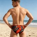 Gothic Style Snake Heart Swim Trunks Stretchy Soft Skin-friendly Men's Trunks Beach Carnivals Swimming Bathing swim trunks men. 