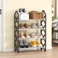 Aluminum Matte 4-Shelf DIY Lightweight Compact Shoe Rack, Floor Mount, 4 Shelves. 