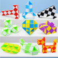 1Pc Magic Ruler 24 Mini Twist Snake Ruler Puzzle Folding Puzzle Cube Educational Toys Kids Brain Teaser Foldable Party  Toy. 