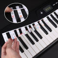 Transparent Piano Keyboard Stickers 88/61/54/49 Key Detachable Music Decal Notes Electronic Piano Piano Spectrum Sticker Symbol. 
