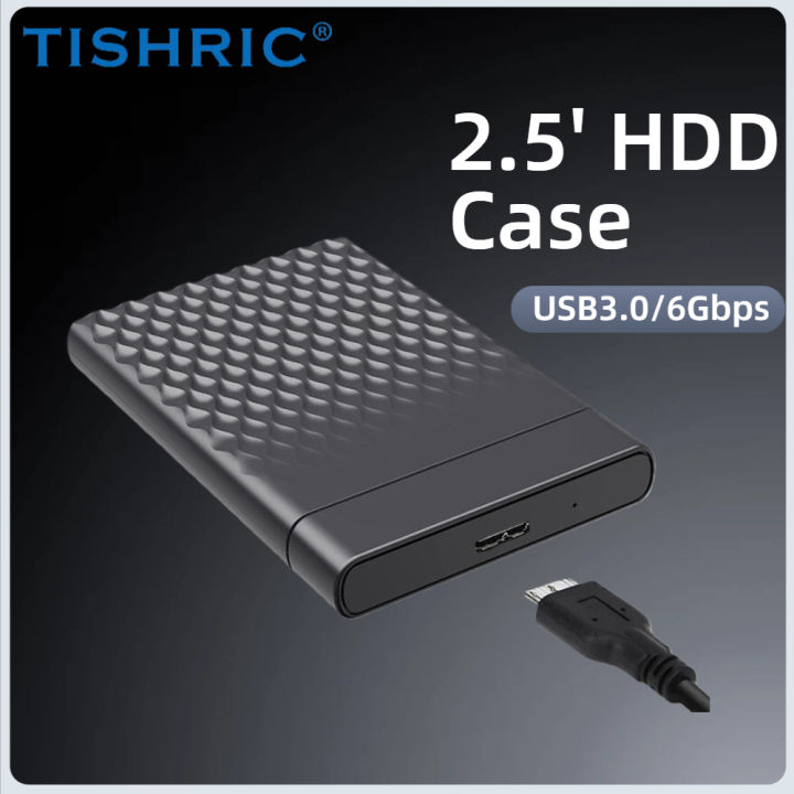 TISHRIC 2.5" SSD HDD Enclosure SATA To USB 3.0 Mobile External Hard Drive Case 6Gbps Speed SATA SSD HDD Storage Hard Disk Box