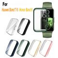 For Huawei Band 7, Huawei Band 6 Case TPU Full Screen Protector Shell Bumper PlatedSoft Protective TPU Cover.