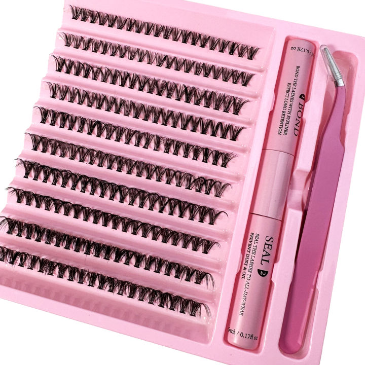 DIY%20Lashes%20Extension%20Kit%20Lash%20Bond%20and%20Seal%20Remover%20Eyelashes%20200%20PCS%20Clusters%20Makeup%20Tools%20for%20Gluing%20Lashes%20Gluing%20Glue%20-%20Image%202
