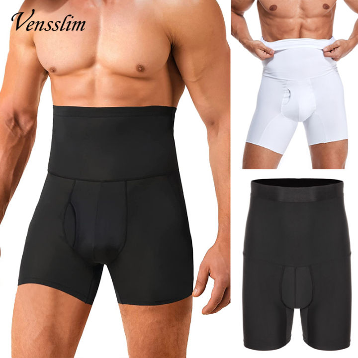 【Hot-Selling】 Men Slimming Belly Trimmer Waist Trainer Shapewear Compression Body Shaper Tummy Control Pants Thigh Slimmer Shorts