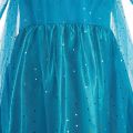 Halloween Elsa Dress for Girls Children Party Princess Costume Kids Disguise with Long Cloak Girl Snow Queen Carnival Clothes.
