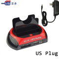 Hannord All in 1 HDD Docking Multifunc 2.5/3.5'' SATA Multi-Function HDD Docking Station IDE&SATA Hard Disk Base USB HUB Reader. 