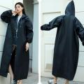 Fashion PEVA Women Man Raincoat Thickened Waterproof Rain Poncho Coat Adult Clear Transparent Camping Hoodie Rainwear Suit.
