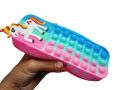 Pop It Pouches Pencil Box/Pencil Case Pop It Toy, Pop It Organizer Kit Kids Pop toys rectangle Pencil Case Large Capacity Bubble cartoon unicorn Pencil Box Stationery Storage Bag Silicone Pen Pouch. 