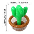 Inflatable Cactus Potted Plant Pool Float - Tropical Style Decor for Pool & Party, Easy to Inflate & Durable PVC Material. 