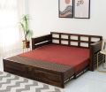 Feltro Sheesham Wood Sofa Bed With Storage (King Size, Walnut + with mattress. 