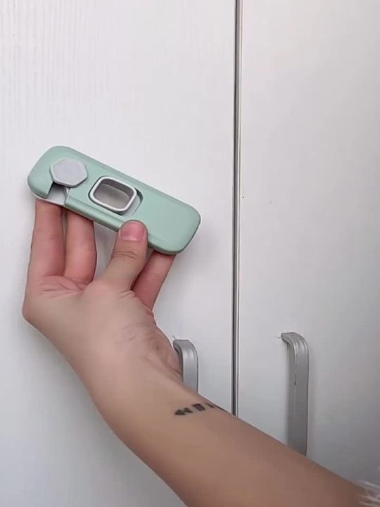 Child Proof Refrigerator Locks, Fridge Locks for Kids Safety, Freezer Door Latches with Sticky 3M Adhesives for Baby