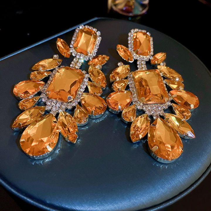 Orange%20Rhinestone%20Geometric%20Earrings%20for%20Women%20Retro%20Exaggerated%20Drop%20Earrings%20Temperament%20Party%20Accessories%20Girls%20Gifts%20-%20Image%203