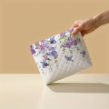 1pc,Purple butterfly print pattern makeup bag, portable makeup storage bag, multifunctional storage bag, lightweight travel bag.