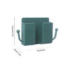 Wall Mount Phone Holder With Hooks; Storage Box For Mobile Phone Remote Control; Storage Box For Bedroom; Kitchen; Bathroom; Office. 