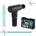 FineLife Handheld Cordless Percussion Massage Gun w/ Four Massage Heads and 6.speeds. 