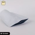 Coffee bean bag coffee bean bag zipper lock with valve foil white-black matte stand up (10 pcs)-bakerymoreshop. 
