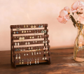 Multilayer Wooden Earring Stand Holder High-capacity Jewelry Storage Organizer Display Rack for Home Living Room Bedroom.
