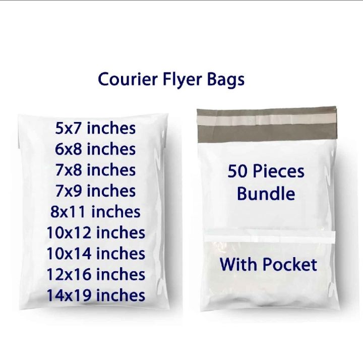 Flyers For Packing,50 pieces pack ,Courier Packing Flyer With Pocket, Ecommerce Flyers, Daraz Flyer Packing Bag, Packing Material For Daraz | For E-commerce| For private lable