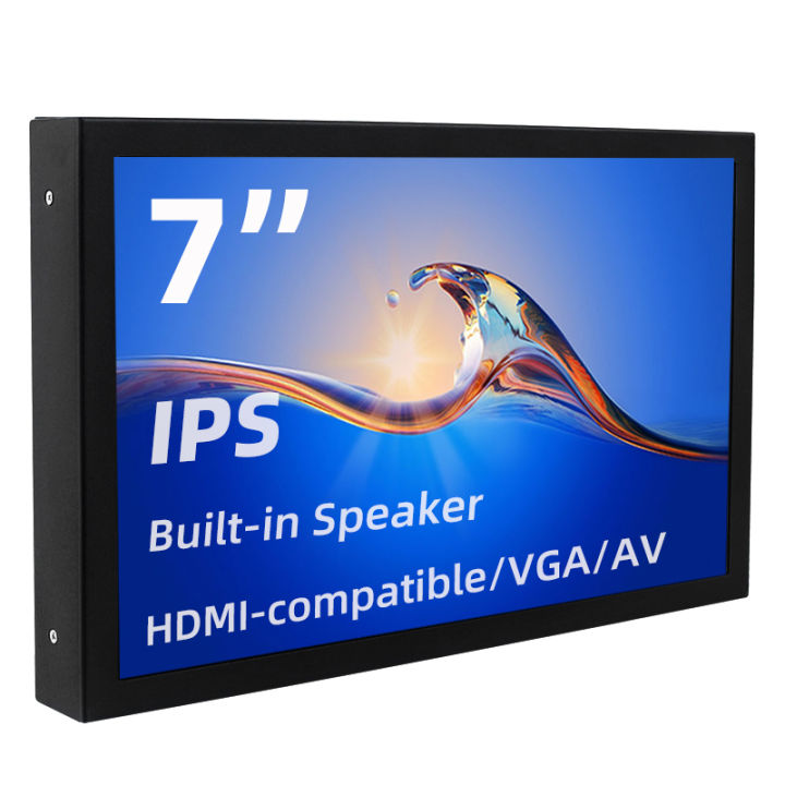 7 Inch Portable Display IPS 1024x600 LCD HDMI-compatible VGA AV Input ...