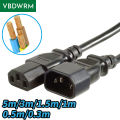 IEC C13 to C14 Power Cord 18AWG Computer Power Cable IEC320C14 TO IEC320C13 Power Extension Cable 3M,1.5M,1M,0.3M. 