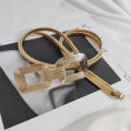 Designer Belts For Women High Quality Luxury Brand Female Waist Gold Chain Belt Elastic Waistband Dress Stretch Metal Riem. 