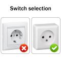 10 Pcs White Anti-shock Socket Cover Children's Safety European Regulations Socket Cover Power Supply Safety Cover Power Socket. 