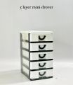Mini Small Drawer 5 Layers In 1 Set Plastic Storage Box. 