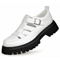 Men's Comfortable Sandals 2026 New Summer Wear Leather High-end Brand Hollow Hole Height Increased By 5cm Sandal Shoes. 