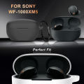 For  WF-1000XM5 Case Cover Smooth Surface Comfortable Soft Silicone Vogue Simple Style WF 1000xm5  Protective Case with Hook. 