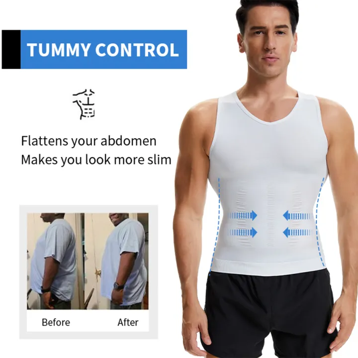 2pcs%20Men's%20V%20Neck%20Compression%20Shirt%20for%20Body%20Shaper%20Slimming%20Vest%20Tight%20Tummy%20Underwear%20Tank%20Top%20-%20Image%203