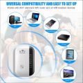 300M WIFi Repeater Wi-Fi Amplifier 802.11N 2.4GHz Wireless Signal Booster Smart Power Extender For Office Home Easy Setting. 