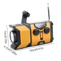 Emergency Hand Crank Solar Radio with LED Flashlight, AM/FM/NOAA Portable Weather Radio with 2000mAh Mobile Power Phone Charger.