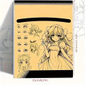 1pc Anime Character Line Art Drawing Book for Beginners - 48 Pages of Simple Hand-Drawn Outlines for Tracing & Practice Painting. 