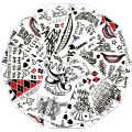 10PCS Creative Clown Tattoo Stickers, Simple, Waterproof, Durable, Hand Back s, Party Party Face Stickers, Decoration.