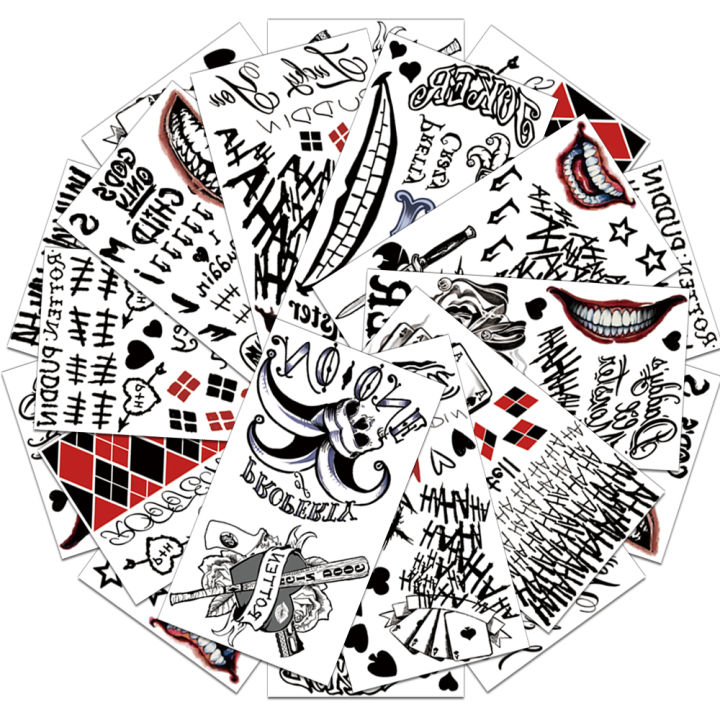 10PCS%20Creative%20Clown%20Tattoo%20Stickers,%20Simple,%20Waterproof,%20Durable,%20Hand%20Back%20s,%20Party%20Party%20Face%20Stickers,%20Decoration%20-%20Image%203