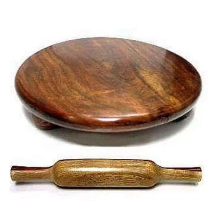 Belan Chakra Patta Belan Polished Wood Roti Maker 30cm