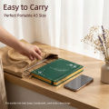Cat & Cherry Blossom A5 Dot Grid Journal, 160gsm Thick Paper Hardcover Notebook, PU Leather Cover, Gilded Page Edges.